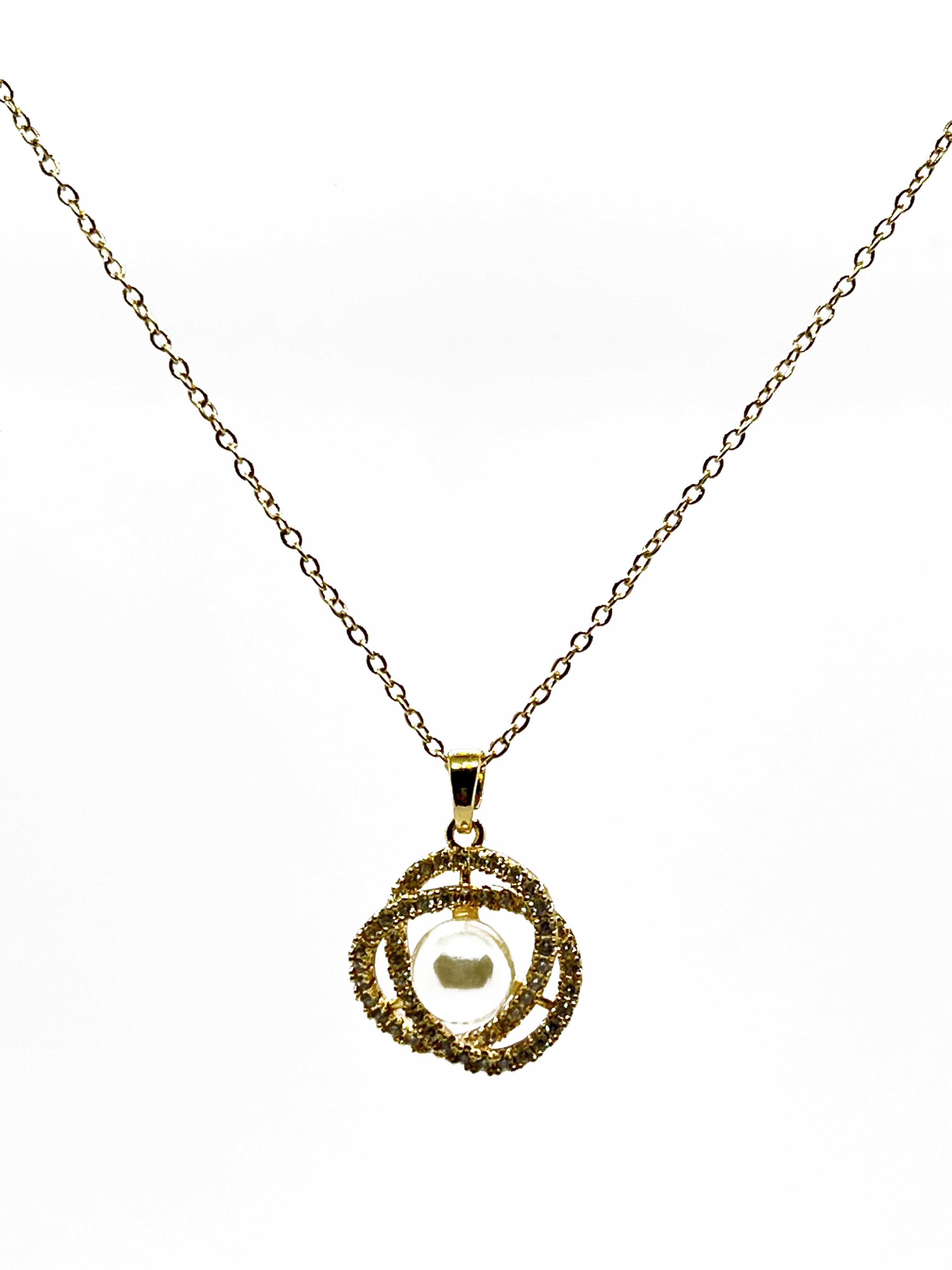 Elegant Bow Knot Necklace – Stainless Steel & Copper with Zircon Detail