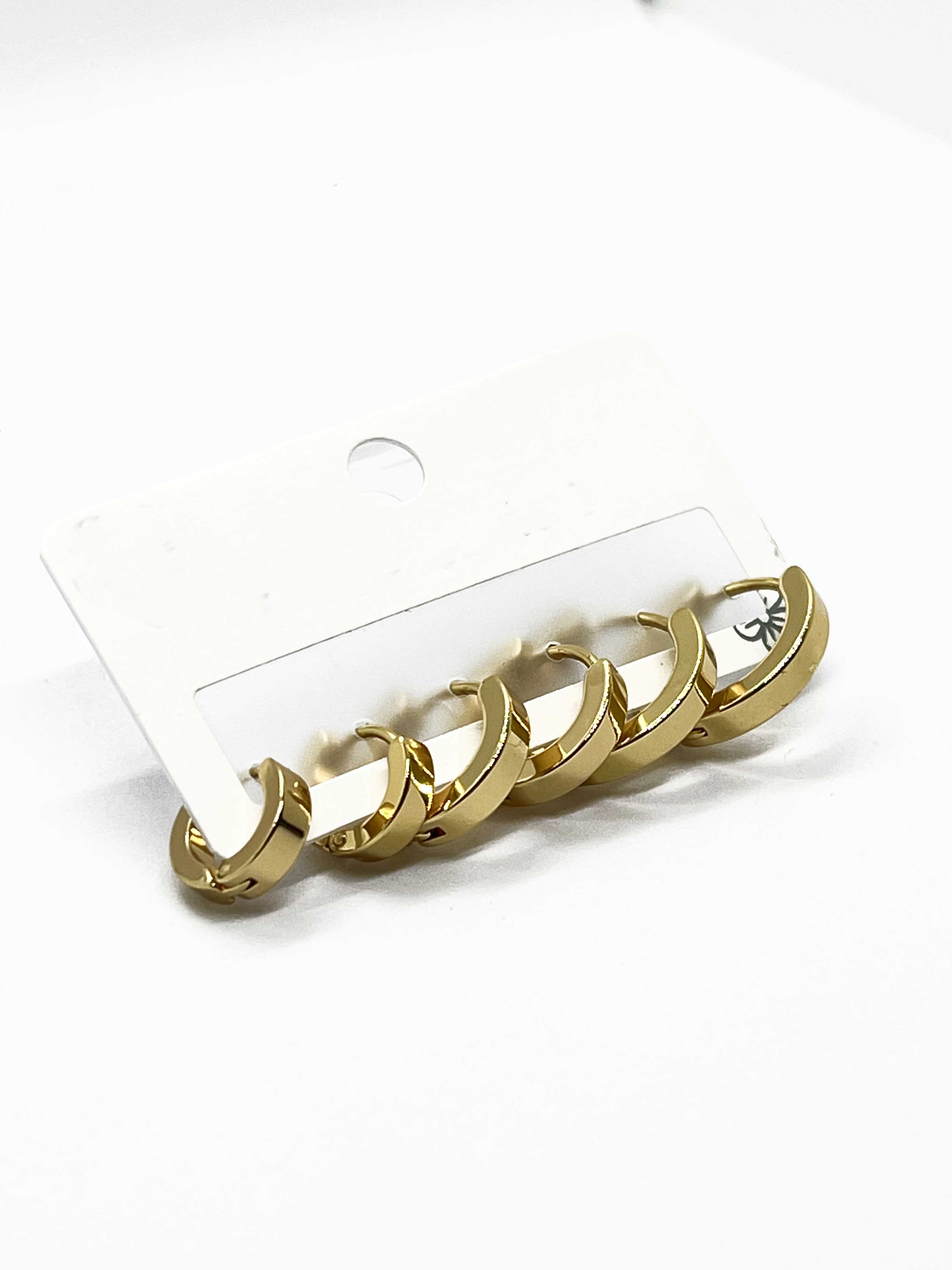 Stainless Steel Drop Earrings Set